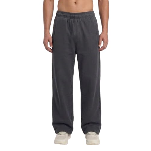 MARK LOUIIS Men's Baggy Trackpants | Regular Fit Cotton Sweatpants with Drawstring Waist & Side Zipper Pockets | Oversized Casual Track Pants for Gym-image-4