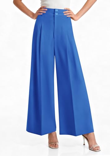 Image of PRETTYGARDEN Women's High Waisted Wide Leg Dress Pants