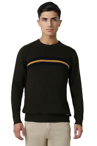 Image of Van Heusen Men's Luxury Sports Regular Fit Full Sleeve Crew Neck Sweater | Sophisticated Flair | Super Premium Fabric
