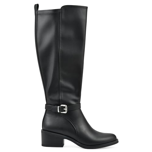 WHITE MOUNTAIN Women's Custard Block Heeled Tall Shaft Riding Boot3