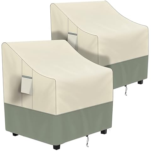 Patio Chair Covers Outdoor Furniture Covers Waterproof, Heavy Duty Waterproof Clearance, Lounge Deep Seat Cover, Lawn Furnitures Covers Fits up to 35W x 38D x 31H inches 2 Pack Cover