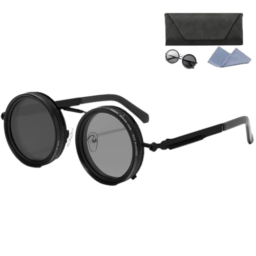 Gafas Ajustables Gojo, 1-9 Gears Adjustable Sunglasses, Moonglass-Nd Filter Lenses Tint Rounded Polarized Eyewear