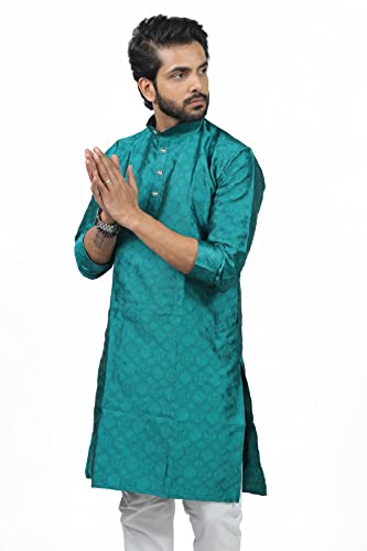 Image of HARPITA Men's Silk Blend Kurta Pyjama Set