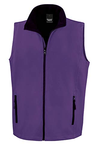 Result R232M Printable Softshell Bodywarmer - Purple/Black, 3X-Large