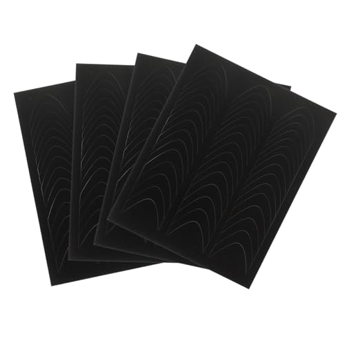 CLISPEED 4feuilles Guides pour French Manucure Autocollants Adhésifs pour Ongles Bande de Délimitation pour Ongles Naturels et Faux
