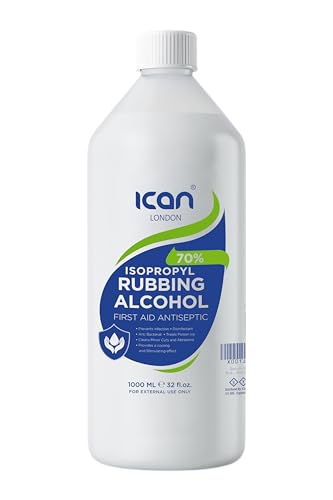 ican london isopropyl rubbing Alcohol 70% First aid Antiseptic 1000ml (1 litre)