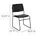 Flash Furniture HERCULES Series 500 lb. Capacity High Density Black Vinyl Stacking Chair with Sled Base