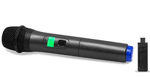 Technical Pro 8 Inch Portable 500 Watts Bluetooth Speaker W/Woofer & Tweeter, Usb Card Inputs, And Uhf Wireless Handheld Microphone W/Usb Powered Receiver For Karaoke #TOP2