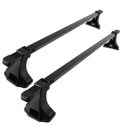Portaequipajes vehículos 1 Par Barras Cruzadas Techo Coche 48 Pulgadas Barras Cruzadas Techo 48 Pulgadas Portaequipajes para Techo Riel Techo De 35KG/75LBS para Coche/camión/SUV De 4 Puertas