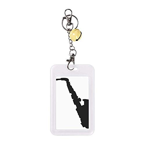 Funda protectora para tarjetas color amarillo, el accesorio ideal para amantes del saxofón