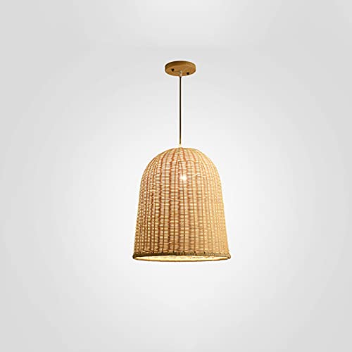 Suspension de rotin tissé main lustre chic style chinois