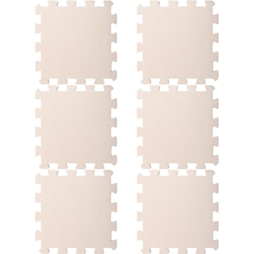 Dalles de sol interconnectables Zerodeko en mousse beige de qualité supérieure