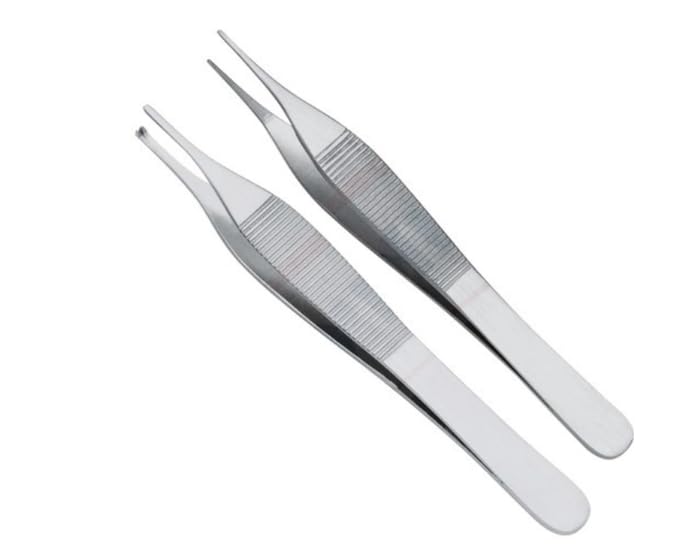 MEDIWAVE Adson Thumb Forceps, Straight Jaws, 6" (One Each of Serrated & Toothed Jaws)-image-37