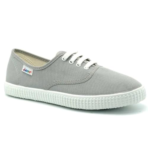 javer 60-1 - Zapatillas Lona Ingles Mujer Color: Gris Talla: 38
