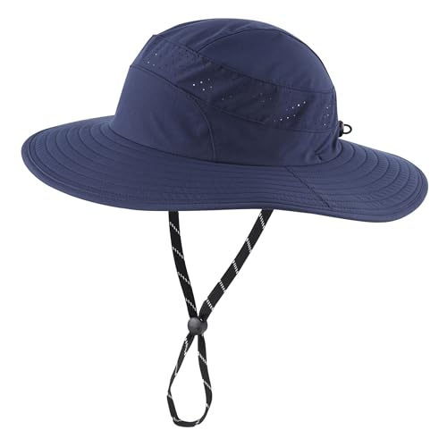 Image of Connectyle UPF 50+ Wide Brim Sun Hat for Men Women UV Protection Bucket Hats Outdoor Breathable Safari Hat for Fishing Hiking