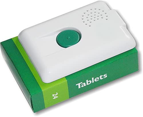 Talking Products, 20 Sekunden lang aufnehmbares sprechendes Etikett für das Medikamentenmanagement. Sehbehinderung Hilfe, die hörbare Hinweise zur Identifizierung und Einnahme von Medikamenten gibt