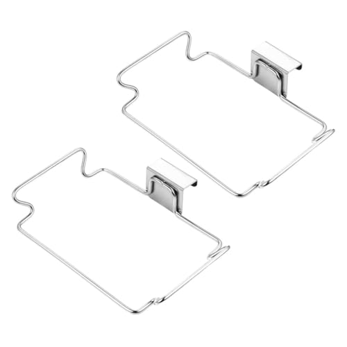 ERINGOGO 2個 ステンレス製吊り下げゴミ袋ホルダー 錆びにくい省スペース設計 キッチン パントリー 浴室対応 小型キャビネット用収納ラック