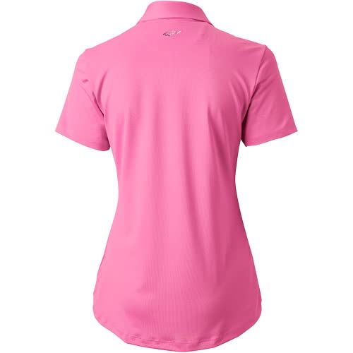 Greg Norman Women's Freedom Pique Golf Polo Light Pink 2Xl