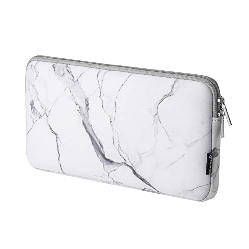 CaSZLUTION Quality Neoprene Keyboard Sleeve Case for Apple Bluetooth Wireless Keyboard A1314 Magic Keyboard A1644 A2449 A2450 Model MC184LL/B, MC184LL/A, MLA22LL/A (White Marble Pattern)