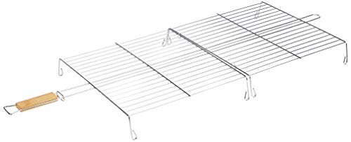 Tucai Grille Double sur Pieds Acier Chrome, 40cm x 40cm