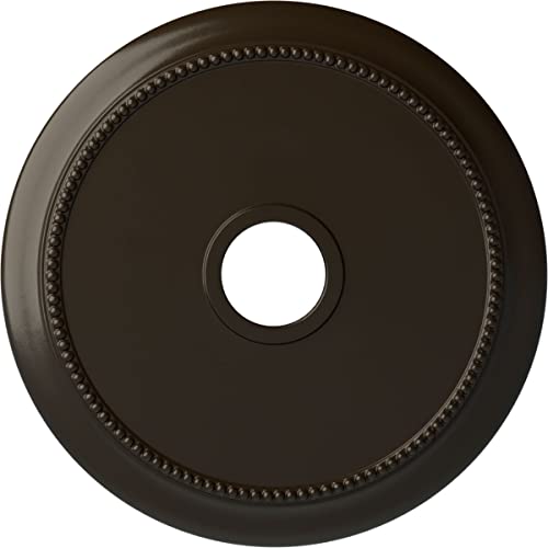 Ekena Millwork CM24CRSHF - 24 1/8"OD x 4 3/8"ID x 2 1/4"P Crendon Ceiling Medallion (Fits Canopies up to 4 3/8") - Ceiling Medallion, Stone Hearth