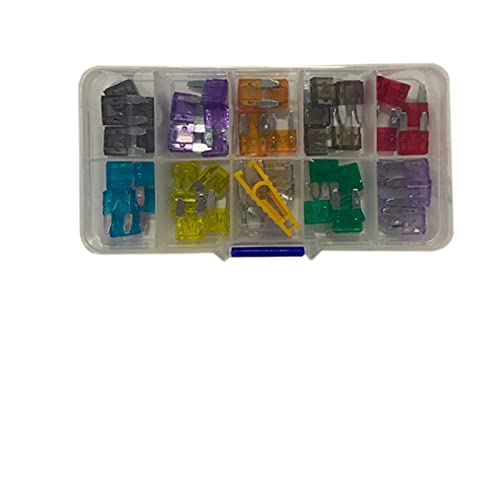 Fusibles de voiture lame de 2A à 35A coffret de 50 pièces avec pince