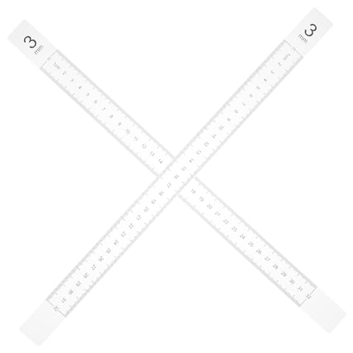 ULTECHNOVO Biscuit Balance Ruler with Graduated Scale Rolling Pin Guide Stick for Dough Thickness Measurement and Uniform Cookie Baking Tool 15.74In