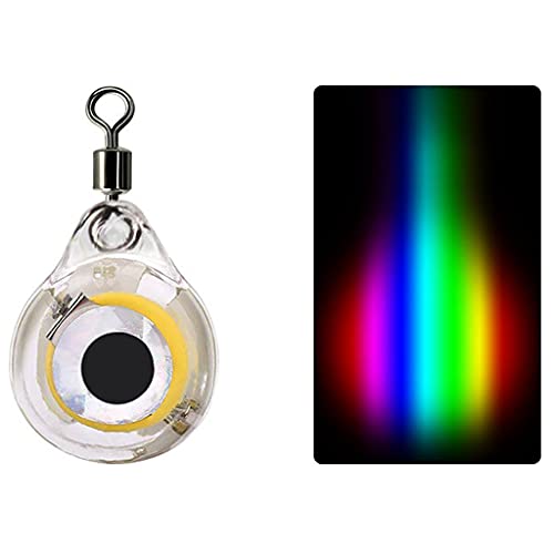 LUJIAXI Cucharas de pesca, luces intermitentes subacuáticas, señuelos de arrastre, aparejo de fletán, LED de pesca