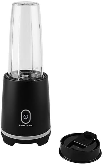 Black Single-Serve Blender With 1 Travel Lid, 16 Oz, New, Features An Efficient 220-Watt Motor, Dishwasher Safe