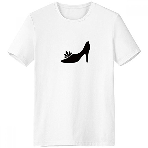 T-shirt homme blanc XL avec motif fleur noir silhouette de talons hauts