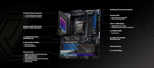 Image of ASRock AMD X870E Taichi Ryzen Socket AM5 X870 Dual Channel DDR5 DIMMs 256 GB 8200 EATX Motherboard M.2 LED WiFi 7