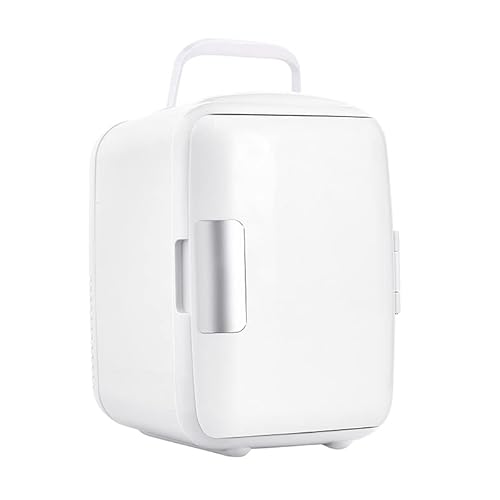 TUKAILAi Mini Fridges for Home Use, 4L Portable Cooler and Warmer, Compact Small Fridge for Skincare, Food & Drinks, Low Noise Quite for Bedroom, Office, Travel, Car (White)