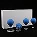 Fityle 4 x Glass Silicone Massage Vacuum Cupping Cups Set Kit for Body Face Leg Arm Back Shoulder