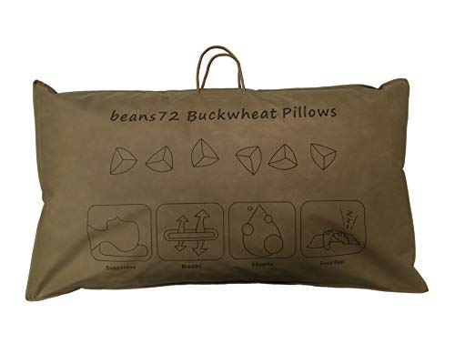 Beans72 Organic Buckwheat Pillow - King Size (20 Inches X 36 Inches) #TOP2