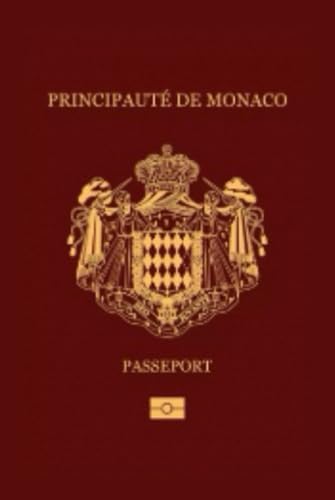 Principality of Monaco Passport (Principaute de Monaco Passeport) Lined Hardcover 6'' x 9'' Notebook / Journal 120 pages