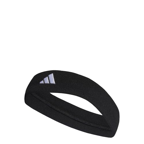 adidas Unisex Tennis Headband Hairband, Black/White, M