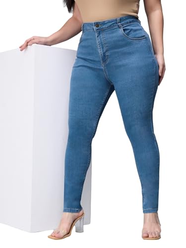 Image of Miss Chase A+ Women's Bootcut High Rise Regular Length Stretchable Denim Jeans