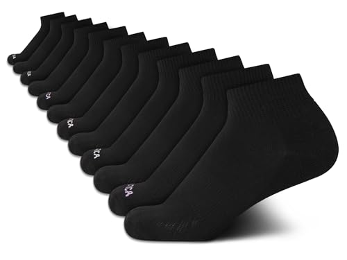 Image of Nautica Women's Quarter Cut Moisture Control Athletic Socks with Cushioned Comfort (12 Pack)