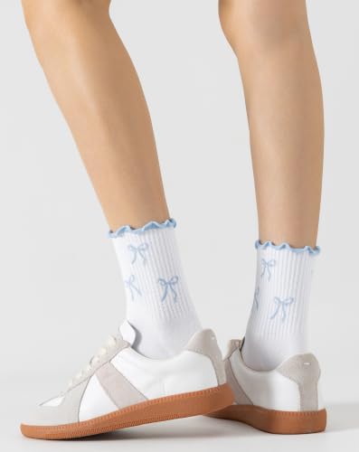Image of Yawlsow Pilates Grip Socks for Women Yoga Grippy Socks Cute Barre Non Skid Athletic Crew Sticky Sock Workout Hospital