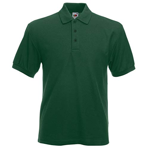 Polo Fruit of the Loom vert pour homme vêtement casual chic manches courtes