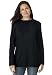 Women's Plus Size Top, Sweatshirt In Soft, Colorful Thermal Knit Black,1X