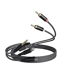 RICHUPON [3-in-1 RCA Audio Cable] Lightning/USB C/3.5mm to 2 RCA – Compatible with iPhone, Android, Home Theater, Car Stereo, Speaker, Amplifier (3.9FT)