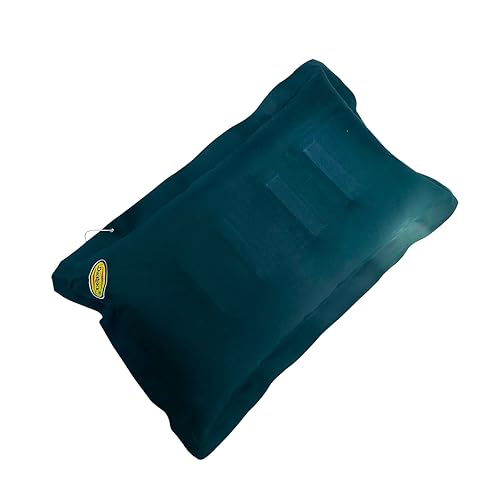 Image of Duckback Self-Inflating Air Pillow | Waterproof & Durable Travel Pillow for Neck & Back Support | Comfortable & Portable Cushion for Camping, Car, Office, & Home (Khaki-Green)