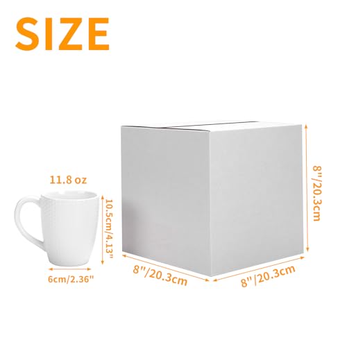 PETAFLOP 25 Stück robuste weiße Versandkartons, ideal für Lagerung und Transport, Maße: 20,3 x 20,3 x 20,3 cm - Ihre perfekte Verpackungslösung