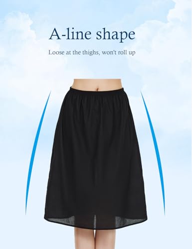 Image of BEAUTELICATE Womens Half Slip 100% Cotton Vintage Underskirt in 3 Lengths