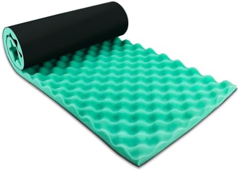BXI Double Noise Insulation Soundproofing Foam - 39.4 X 13.4 X 1 Inches Egg Crate Sound Proof Acoustic Foam Panels - Sound Dampening Panels for HVAC, Pipe, Machine, Wall and Door