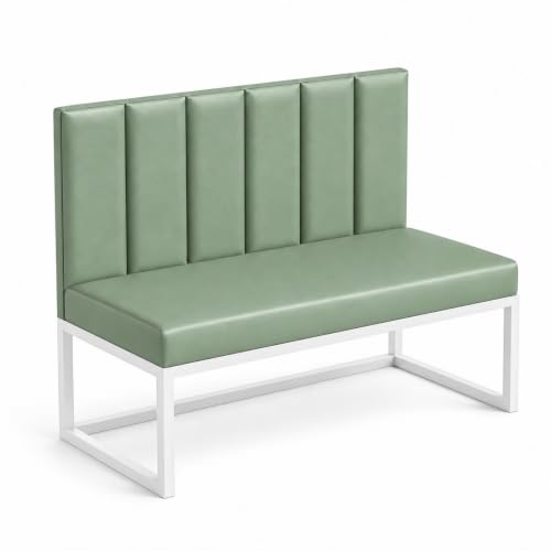 Restaurant Booth Seating, Upholstered Bench with Back, 55.1in
