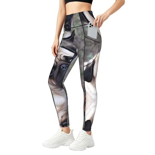 Leggings elásticos de cintura alta con bolsillos y suavidad para entrenamiento