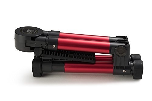 Symphony Tech Guitar Stand for Acoustic/Electric/Classical Guitars, Violin, Ukulele, Bass, Banjo, Mandolin - Very Sturdy and Reliable - Foldable and Portable - Lightweight, Red