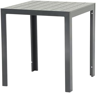 Gardissimo Gartenhocker Windsor - Alu Hocker Anthrazit/schwarz Beistelltisch